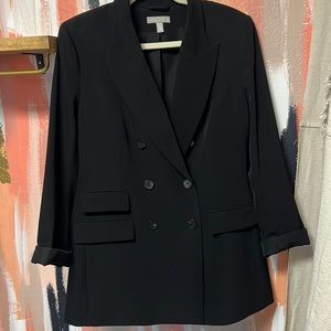H&M double breasted black blazer